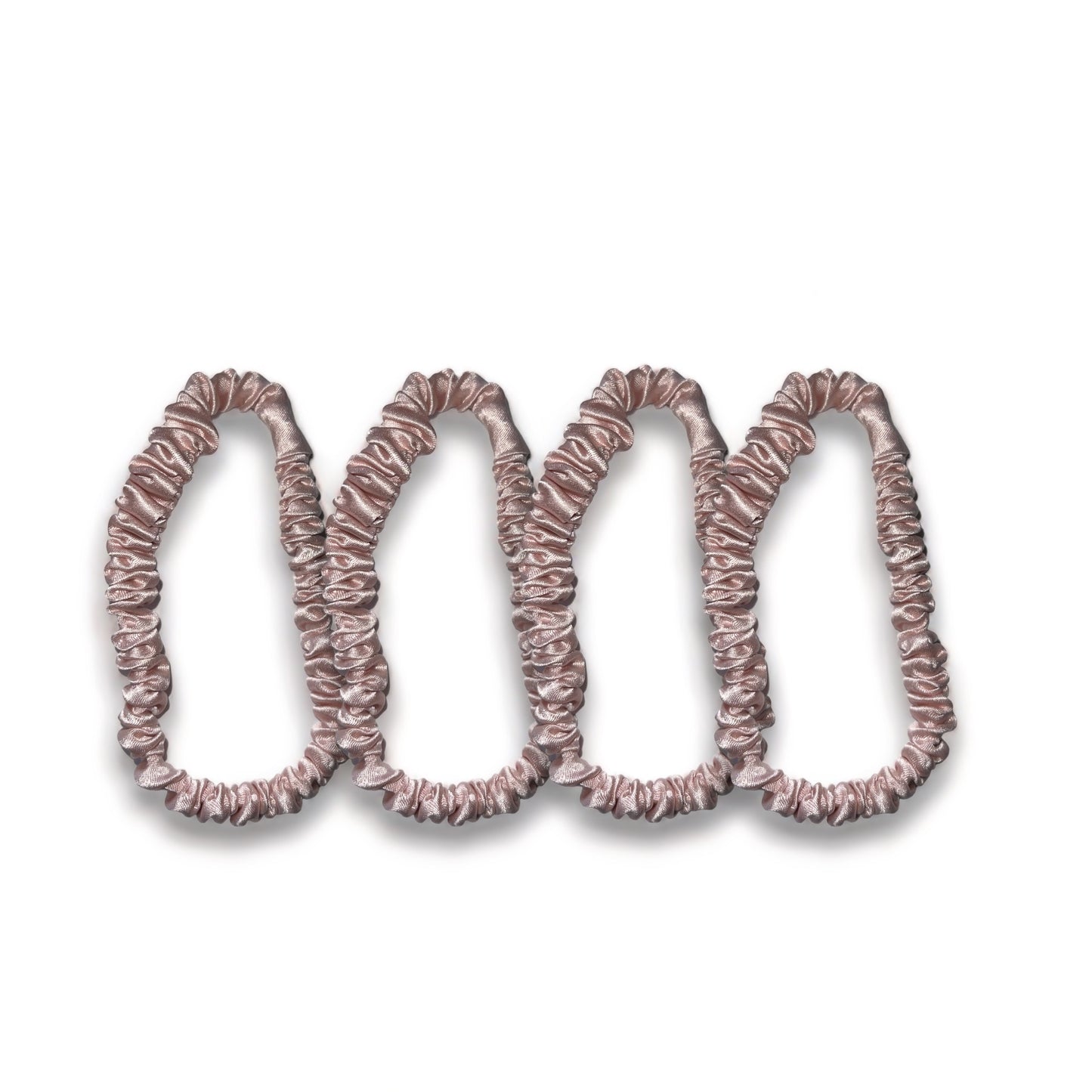 100% Silk Hair Scrunchies - Blush Pink