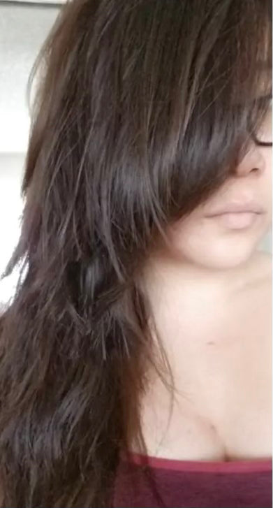 frizzy hair before discovering dimo silk products