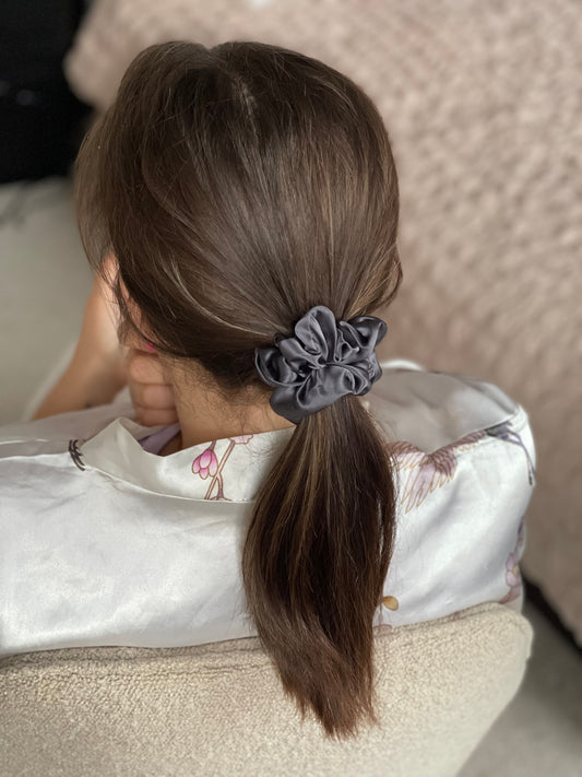 silk scrunchies ponytail