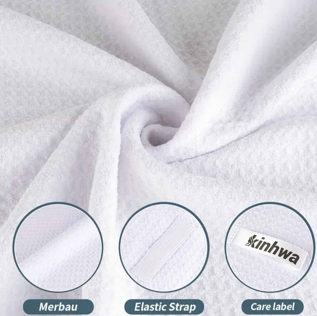 2 Soft Microfiber Towels for hair