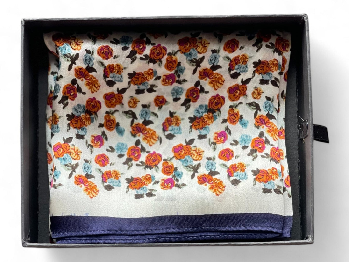 Printed silk scarf by dimo, gift box