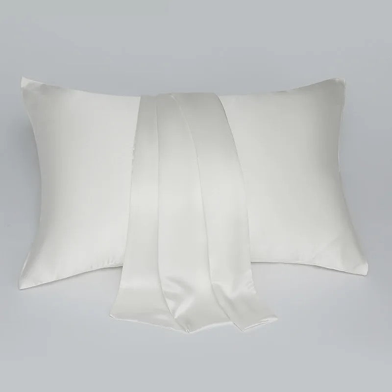 Silk Pillowcase - White. King size 51x91 cm