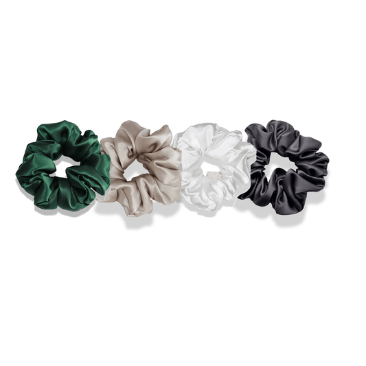 Dimo Mulberry Silk scrunchie set, gift, designed to care for your hair, extra soft 