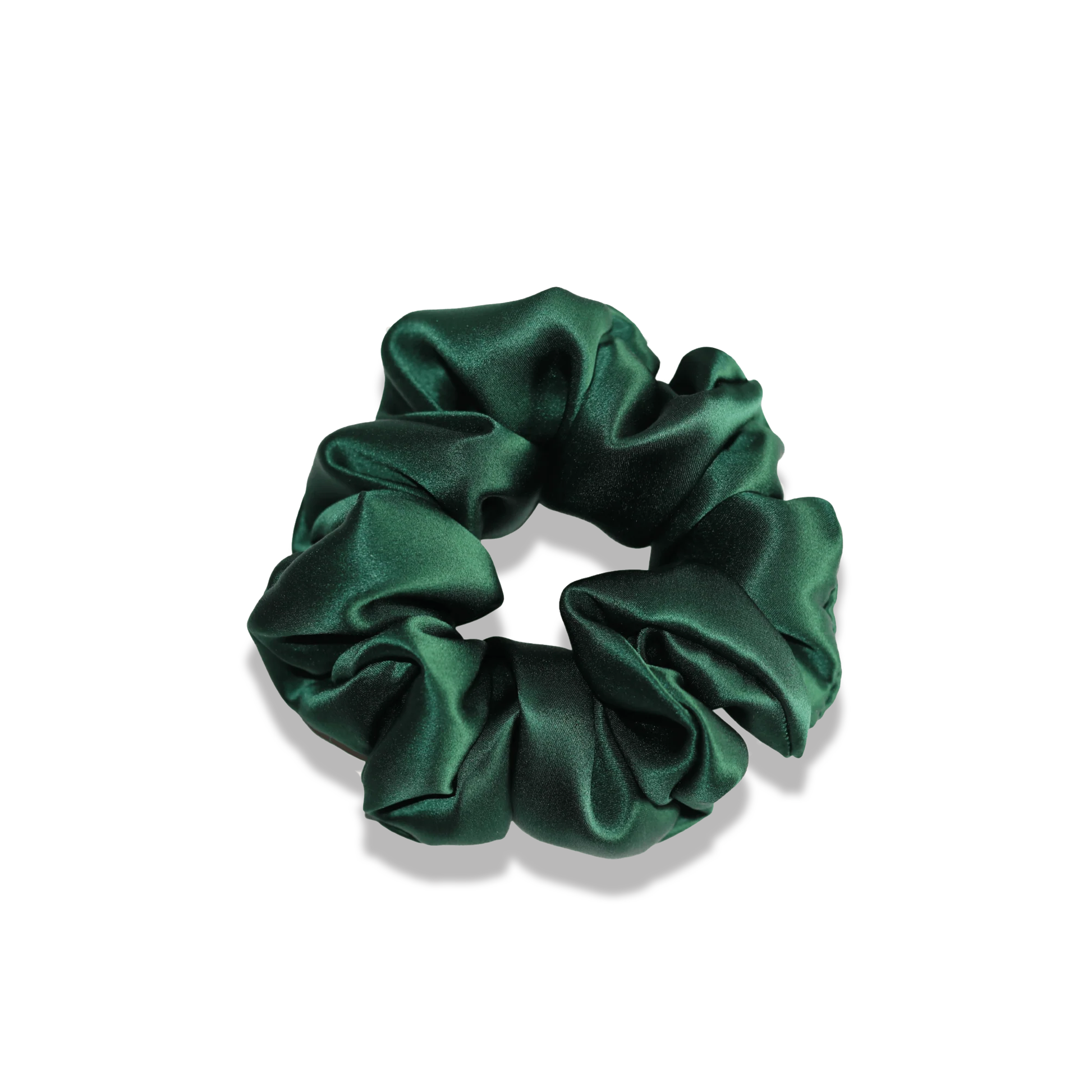 Emerald silk scrunchie 