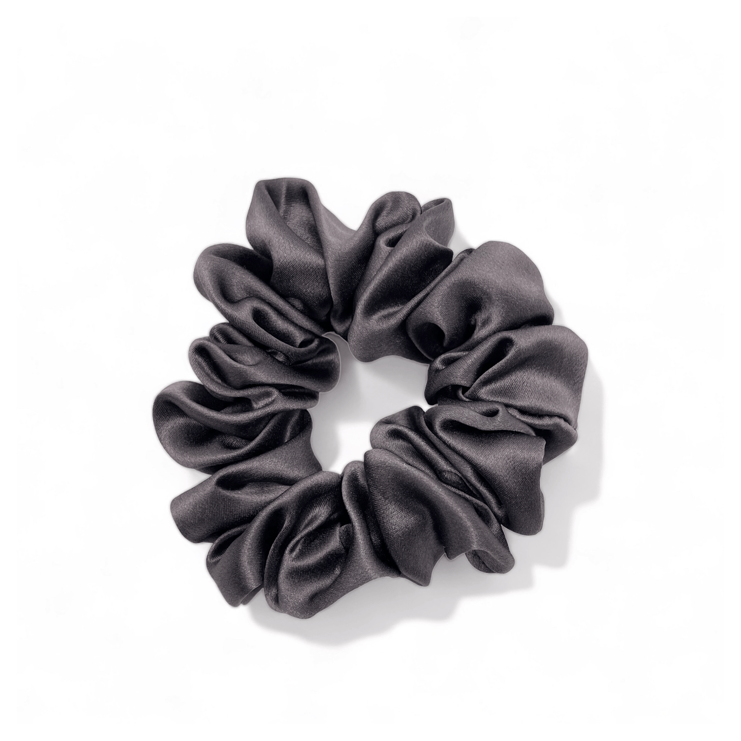 Grey silk scrunchie by dimo