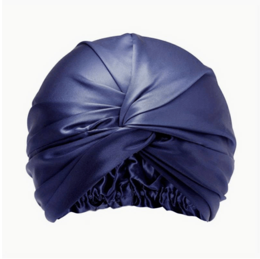 Elegant silk bonnet for hair, crafted from 100% mulberry silk to prevent hair damage and maintain moisture, leaving hair soft and frizz-free.