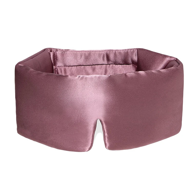 Silk blackout sleep mask, offering complete darkness for a restful night’s sleep, crafted from premium mulberry silk for comfort.