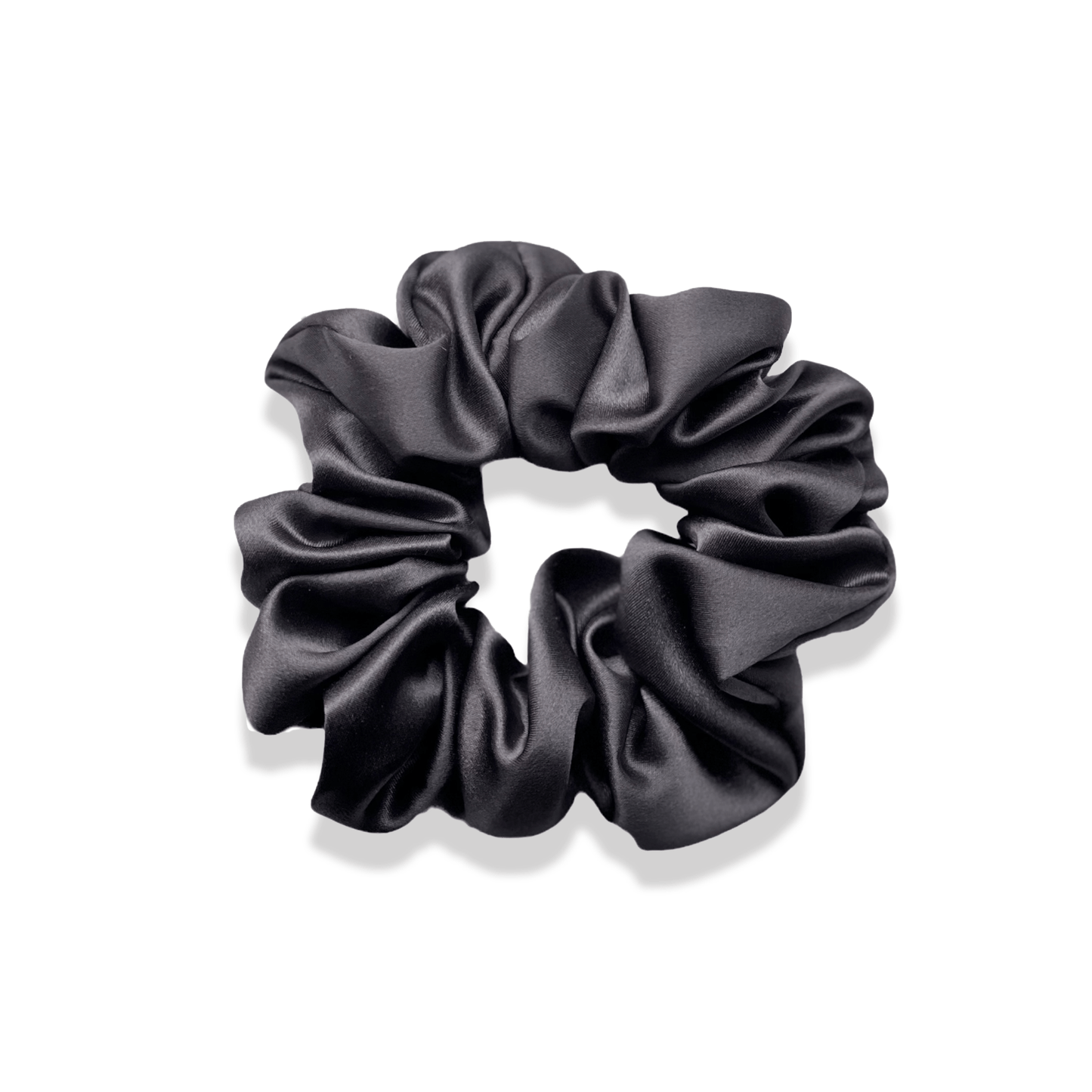 grey silk scrunchie, large, 22 momma silk, premium quality silk, shop 