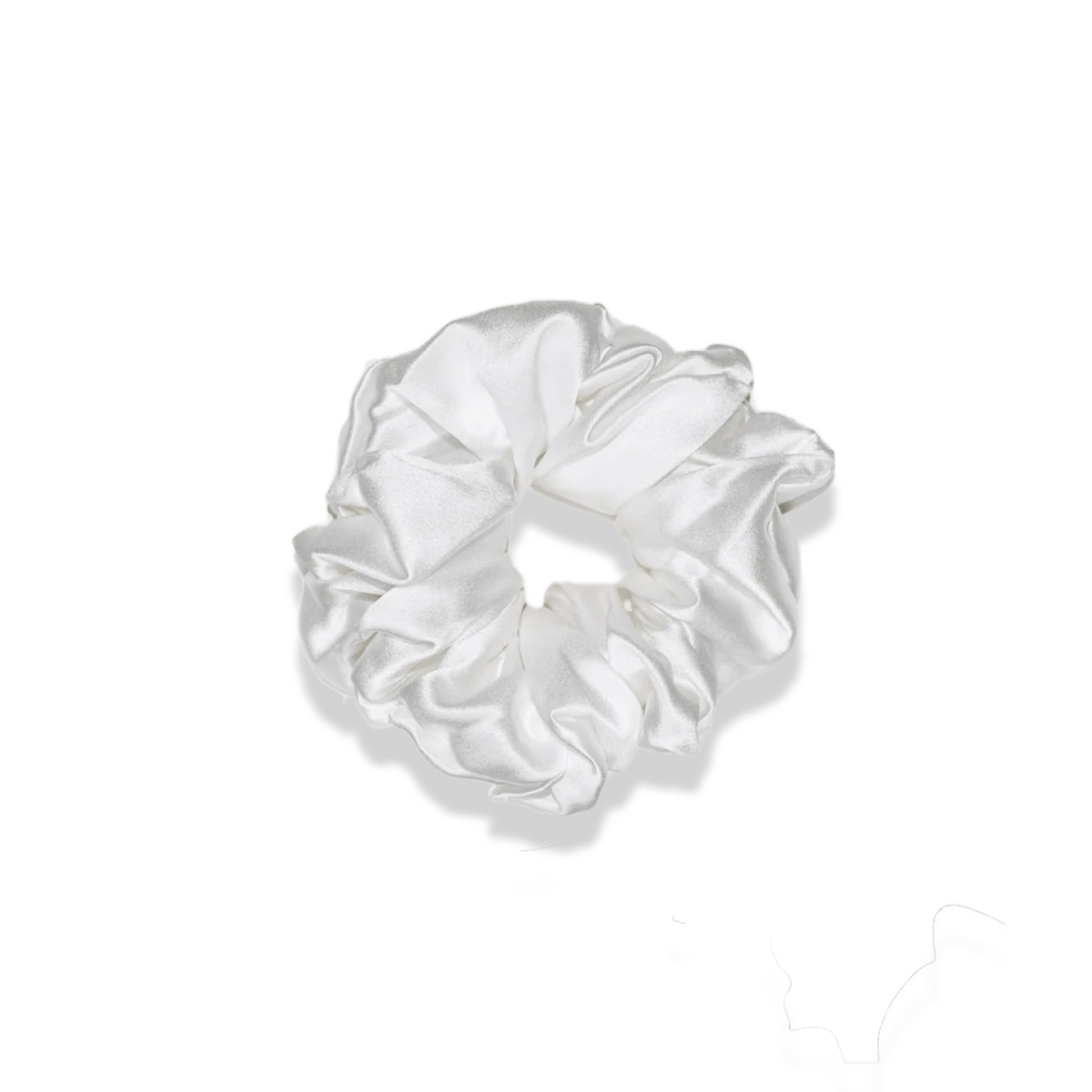 100% mulberry silk scrunchies, bridal, white 